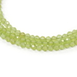 Bransoletka z Oliwinów (Peridot, Chryzolit), kulki fasetowane 3mm