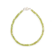 Bransoletka z z Oliwinów (Peridot, Chryzolit), kostki fasetowane 3mm